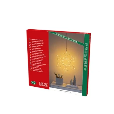Immagine di Konstsmide 1803 993 Corona per porta illuminata Stella Ambra LED (monocolore) Argento ERP: G (A G)