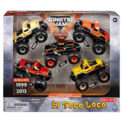 Immagine di Monster Jam El Toro Loco Evolution Edition 5 Pack 1:64 Scale Diecast Trucks