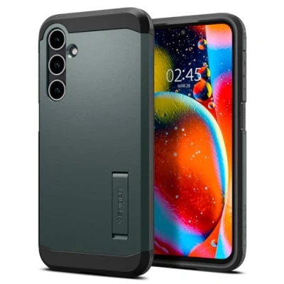 Immagine di Spigen Cover Tough Armor Compatibile con Samsung Galaxy S23 FE Abisso Verde