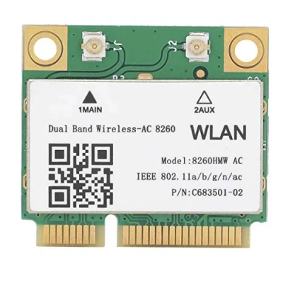 Immagine di Scheda di rete wireless, 2.4G / 5Ghz Gigabit dual band 802.11AC Mini PCI ‑ E Wifi Card, Bluetooth 4.1, supporto velocità massima 867 Mbps