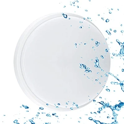Immagine di Sigmaled lighting, Plafoniera led 15W per esterni, Resistente all&#039;Acqua, Luce Calda 3000K, 1350Lm, Applique TONDA IMPERMEABILE IP54 da soffitto e parete, Esterno o Interno