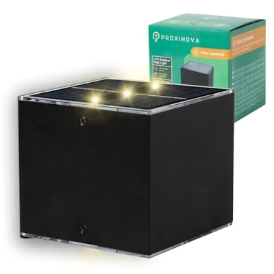 Immagine di Proxinova Applique Solare da Esterno LED, Lampade Doppia Luce Sensore Crepuscolare per Illuminazione Giardino Solare, Lampada Waterproof IP65, Luci a Parete