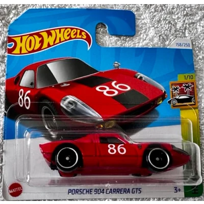 Immagine di Hot Wheels Porsche 904 Carrera GTS HW Exotics 1/10 (158/250) HTD94 Rosso 2024 + Protector Short Card Frikimonkey