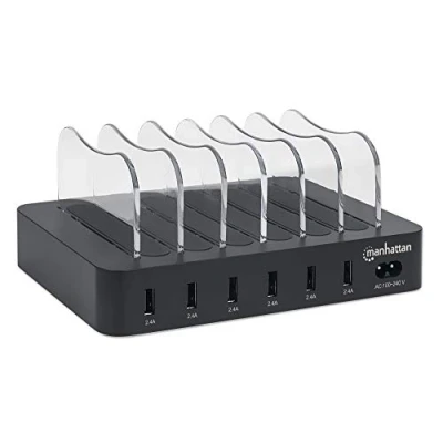 Immagine di Manhattan 102254 Stazione di carica USB 50 W Presa Corrente uscita max. 2.4 A Num. uscite: 6 x 3.2 Gen 1 (USB 3.0)