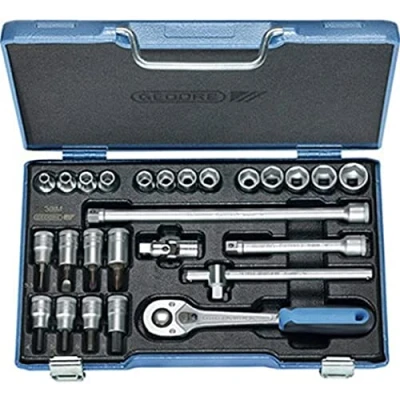 Immagine di Gedore Kit di chiavi a bussola metrico 3/8 (10 mm) 26 parti 6229740