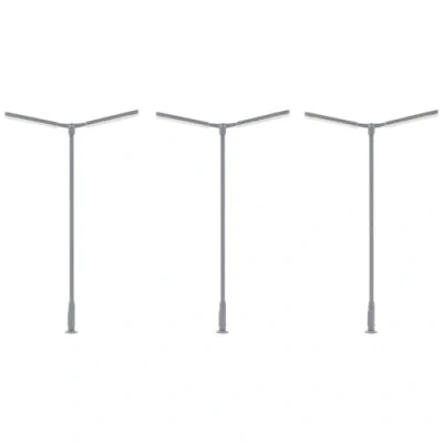Immagine di Faller H0 Lampione stradale doppia Modello pronto, già assemblato 180122 3 pz.