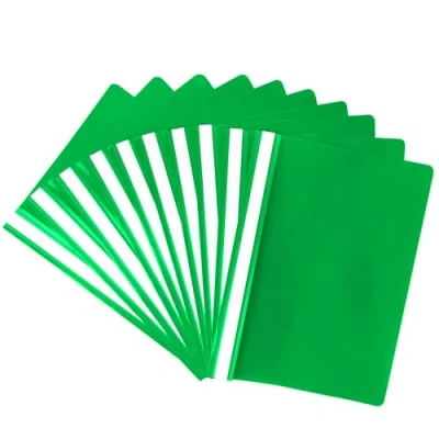 Immagine di Netuno 10 cartelline colorate trasparenti verde A4 210x 297 mm con strisce scrivibile buste in polipropilene copertine plastica bustine PP per proteggere carte e documenti