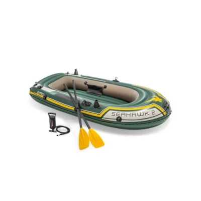 Immagine di Intex 68347NP Canotto Gonfiabile Seahawk 2, 2 posti, con Accessori, PVC, Multicolore, 236x114x41 cm