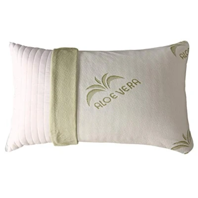 Immagine di Evergreenweb Cuscino MEMORY FOAM con Fodera ALOE VERA 40x70 alto 15cm Imbottitura 100% Fiocco Schiuma a Memoria effetto piuma Antiacaro, per Dolori CERVICALI, Sfoderabile, Guanciale Letto
