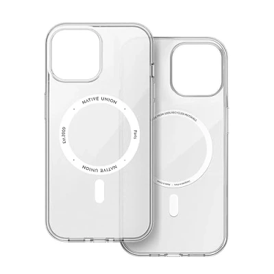 Immagine di Native Union (Re Clear Case Custodia trasparente anti ingiallimento Compatibile con MagSafe Materiali riciclati Protezione antigraffio di grado militare per iPhone 13 Pro Max