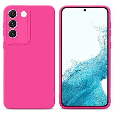 Immagine di Cadorabo Custodia compatibile con Samsung Galaxy S22 in FLUID HOTPINK Coperchio protettivo silicone TPU flessibile