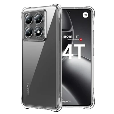 Immagine di FDHYFGDY Cover per Xiaomi 14T Custodia, Custodia Telefono in Silicone Antiurto Trasparente, Protettiva TPU Trasparente