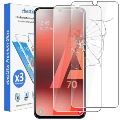 Immagine di ebestStar [Pacco x3 Vetro Temperato compatibile con Samsung A70 Galaxy SM A705F Protezione Schermo Pellicola, anti shock rottura graffio [A70: 164.3 x 76.7 7.9mm, 6.7&#039;&#039;]