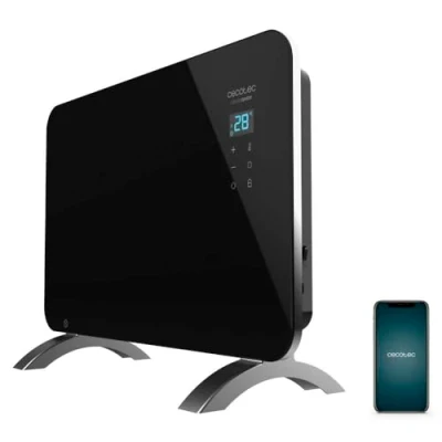 Immagine di Cecotec Radiatore elettrico a basso consumo energetico pronto caldo 6650 con connessione Wifi, 1000 W, termostato regolabile, timer, supporto per piedi