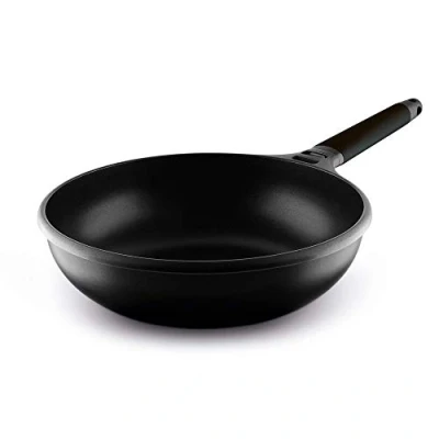 Immagine di WOK INDUCTION CON MANGO DESMONTABLE NEGRO 28 CM