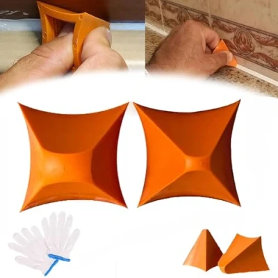 Immagine di Silicone Seam Tools,Silicone Caulking Tool,Caulk Finishing Tool, Caulk Smoothing Removal Tool,Reusable Applicator Tool,For Kitchen, Bathroom, Joint (1set)