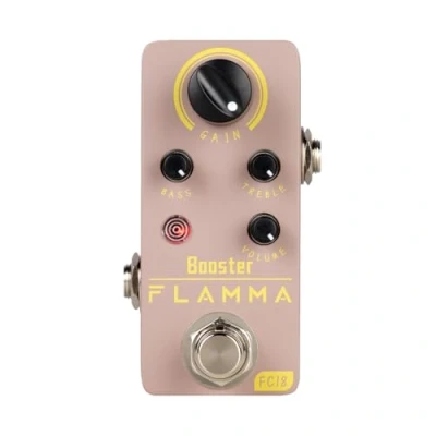 Immagine di FLAMMA FC18 Pedale booster per chitarra elettrica e basso, dimensioni compatte, True Bypass