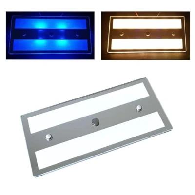 Immagine di MARVIX Luce LED 12V 24V Slim Touch Switch dimmerabile 6W bianco/blu interno lampada da soffitto per roulotte, camper, camper e barche illuminazione