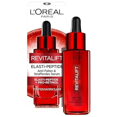 Immagine di L&#039;Oréal Paris Hyaluron Siero effetto istantaneo, efficace per la cura del viso anti invecchiamento ridurre le rughe, con acido ialuronico e pro elastina, Revitalift, 1 x 30 ml