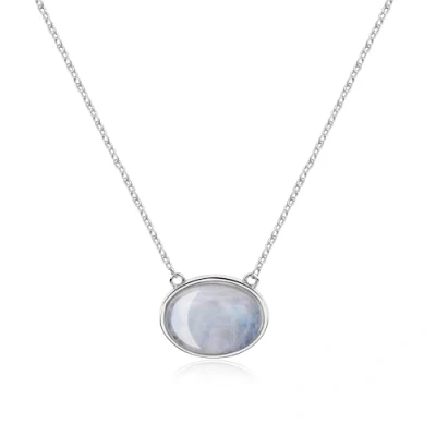 Immagine di COAI Collana da Donna in Argento 925 con Ciondolo Ovale Pietra di Luna