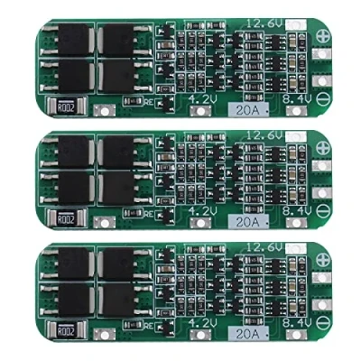 Immagine di YINETTECH 3 pz 3S 20A 12.6V 18650 Scheda di Protezione della Batteria al Litio BMS Li Ion Modulo del Caricatore Anti Sovraccarico/Sovracorrente/Protezione da Corto Circuito