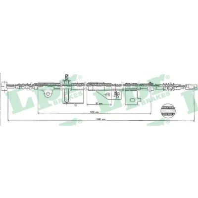Immagine di LPR C0498B Cavo Freno 1668/1432 a disco