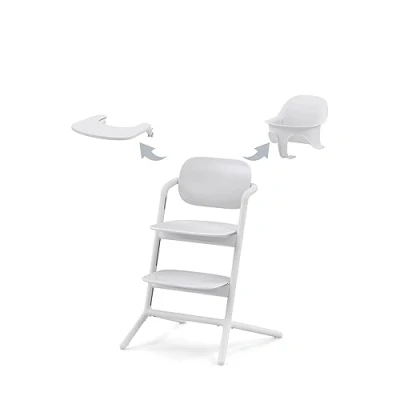Immagine di CYBEX Gold LEMO Seggiolone 3 in1, per Crescere Insieme a Voi, 6 Mesi 99 Anni, Utilizzabile dalla Nascita con Sdraietta CYBEX, Include Sedile Bambini e Vassoio, Alluminio/Plastica, All White