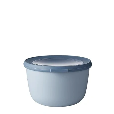 Immagine di Mepal Multi Bowl Cirqula Round Contenitori Plastica con Coperchio Adatto come contenitore ermetico per Frigo, microonde, Congelatore e piatti da portata Ciotole Cucina 1000 ml Nordic blue