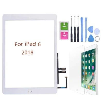 Immagine di Hedywei Schermo Tattile di Ricambio per iPad 6 Gen A1893 A1954 (2018 9.7 inch) Touch Screen Digitizer con Kit utensile (Bianco)
