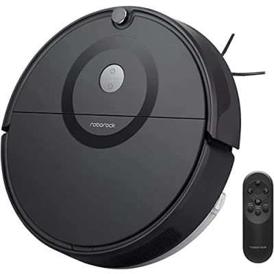 Immagine di Roborock E5 Robot aspirante e lavante per tutti i pavimenti con telecomando vocale,app (2500Pa, 200min di aria, 640ml polvere,180ml acqua, auto, Sistema percorso del sensore giroscopio) Nero