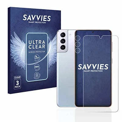 Immagine di savvies (6 Pezzi Pellicola Protettiva per Samsung Galaxy S21 5G (Fronte+Fotocamera) Protezione Schermo Trasparente