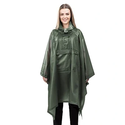 Immagine di Navaris Poncho Impermeabile Donna Uomo Mantella Antipioggia con Astuccio Portatile Giacca Incerata Anti Pioggia Viaggio Tinta Unita Trasparente