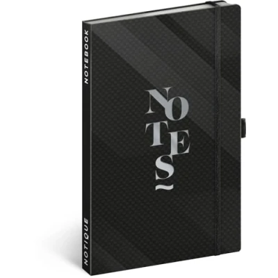 Immagine di NOTIQUE Taccuino a righe con elastico, 13 x 21 cm, circa A5, design copertina rigida, taccuino, diario, per adulti, donne (elegante)
