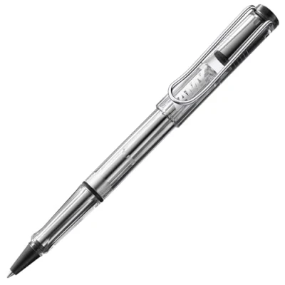 Immagine di Lamy safari vista roller con impugnatura ergonomica e larghezza di tratto M per una scrittura piacevole lunga durata in plastica robusta ASA ricambio 63 blu incluso