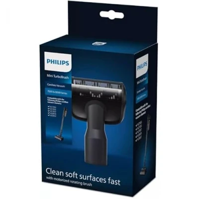 Immagine di Philips Spazzola Mini TurboBrush originale per aspirapolvere cordless serie 7000 e 8000, Compatto, potente ed efficace, Compatibile con: XC7053, XC7055, XC7057, XC8055, XC8057 (XV1684/01)