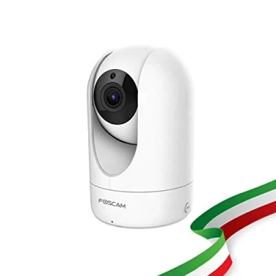 Immagine di Foscam Fi R4Mb Telecamera IP di Videosorveglianza Wifi. Domestica Wireless ad Altissima Risoluzione 2K 4Mp con Pan/Tilt