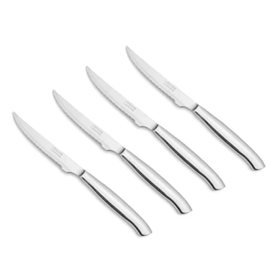 Immagine di Arcos Coltelli da Tavola Set Bistecche 4 Pezzi (4 Coltelli) monoblocco in Acciaio Inox Colore Argento