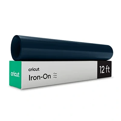 Immagine di Cricut Ferro da Stiro Navy 3,6 m (12ft) Rotolo di Vinile a trasferimento Termico (HTV) Utilizzare con Tutte Le Macchine Taglio, Marina Militare, 3.6m