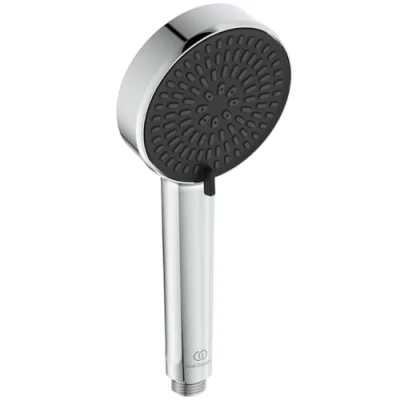 Immagine di Ideal Standard Alu+, Doccetta a mano in alluminio per doccia due funzioni, Diametro 10cm, Cromato