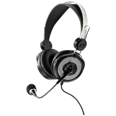Immagine di Vivanco IT HS RET RC Computer Cuffie On Ear via cavo Stereo Nero headset con microfono, regolazione del volume