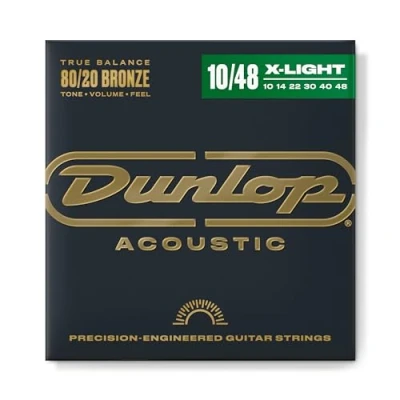 Immagine di Dunlop DAB1048 Bronze 80/20 Extra Light 10 48 Acoustic Guitar Strings