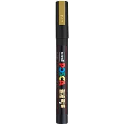 Immagine di uni ball 186581 Marcatore POSCA con punta rotonda fine, oro