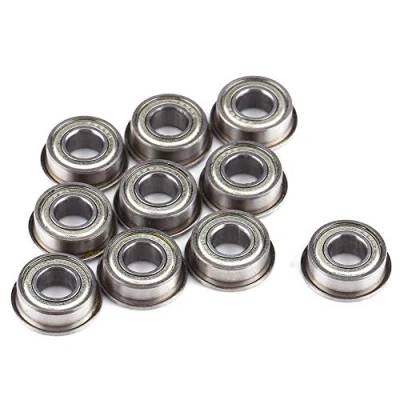 Immagine di cuscinetti a sfere flangiati, 10 pezzi F686ZZ Mini sfera flangiati doppia schermatura in acciaio metallico 6 * 13 5mm
