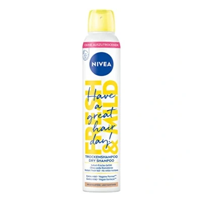 Immagine di NIVEA shampoo secco Fresh &amp; Mild (200 ml), a extra delicato spray per capelli chiari con piacevole profumo, secchi una freschezza immediata