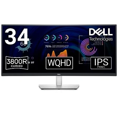 Immagine di Dell P3424WE Monitor LED ERP F (A G) 86.4 cm (34 pollici) 3440 x 1440 Pixel 21:9 5 ms HDMI ™, DisplayPort, USB 3.2 (Gen 2), A, C® IPS