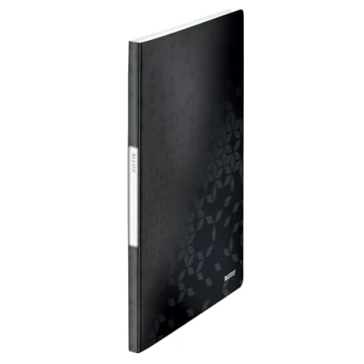 Immagine di Leitz Portalistino, Formato A4, 20 tasche trasparenti, Capacità 40 fogli, Nero, Gamma WOW, 46310095