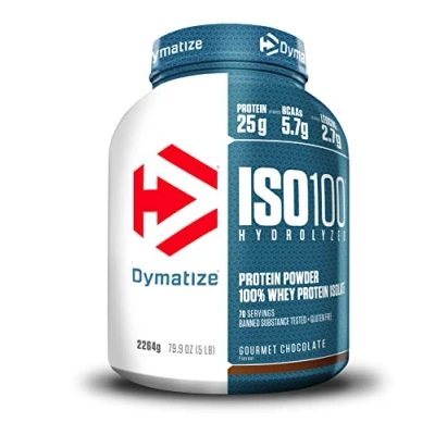 Immagine di Dymatize ISO 100 Hydrolyzed Gourmet Chocolate 2264g Proteine del siero di latte idrolizzate e isolate in polvere