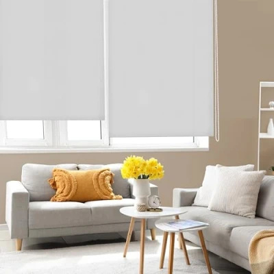 Immagine di Blindecor Ara Tenda a rullo traslucida tinta unita Argento grigio, 130 x 175 cm (Larghezza Altezza) Dimensioni del tessuto 127 170 per interne