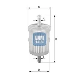 Immagine di UFI 53.088.00 Filtro abitacolo particellare 203 177 17 FIAT: 500 C Cabrio, Hatchback, Panda II ABARTH: / 595 695 Hatchback