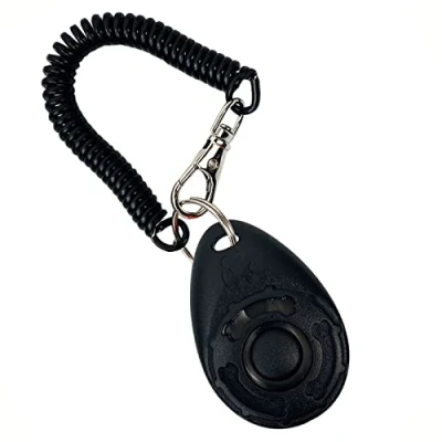 Immagine di DOANTE 1 Pezzi clicker per Cani,clicker,Clicker Addestramento Cani,Training Clicker,Clicker Cani con Cinturino da Polso,per Cani, Gatti, Uccelli, Cavalli,ECC.(Nero)